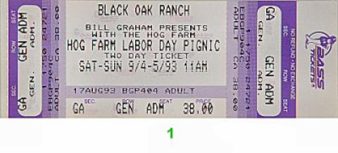 The New Riders of the Purple Sage Vintage Ticket