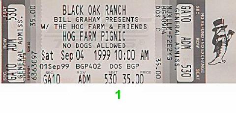 Mickey Hart & Planet Drum Vintage Ticket