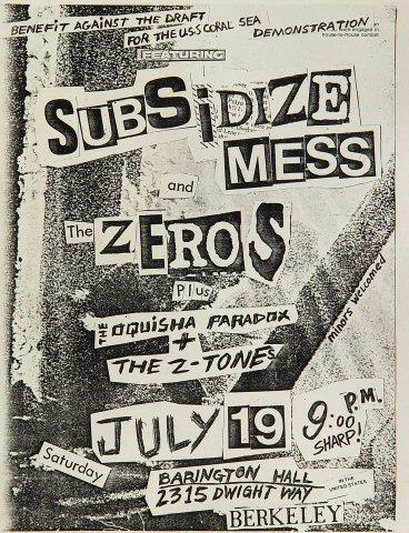 Benefit Against the Draft for the U.S.S. Coral Sea Demonstration Handbill
