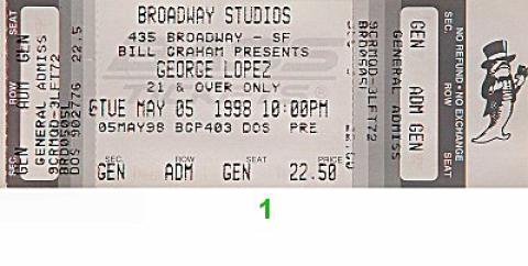 George Lopez Vintage Ticket