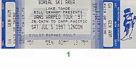 Social Distortion Vintage Ticket