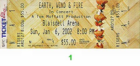 Earth, Wind & Fire Vintage Ticket