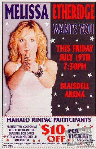 Melissa Etheridge Handbill