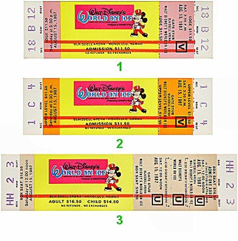 Walt Disney's World on Ice Vintage Ticket