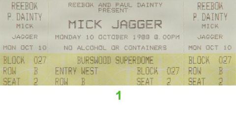 Mick Jagger Vintage Ticket