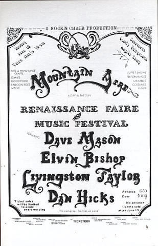 Dave Mason Handbill