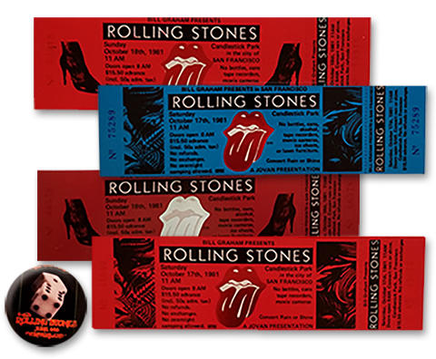 The Rolling Stones Vintage Ticket
