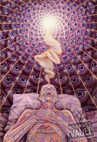Alex Grey Paintings Postcard