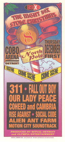 The Night 89X Stole Christmas - 8 Vintage Concert Poster from Cobo