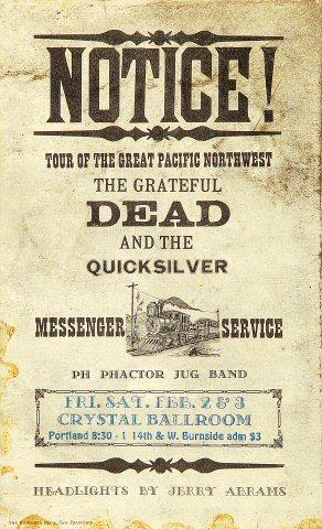 Grateful Dead Handbill