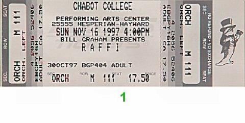 Raffi Vintage Ticket