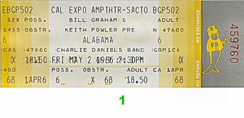 Alabama Vintage Ticket