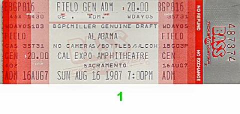 Alabama Vintage Ticket