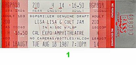 Lisa Lisa and the Cult Jam Vintage Ticket