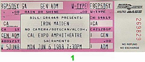 Iron Maiden Vintage Ticket