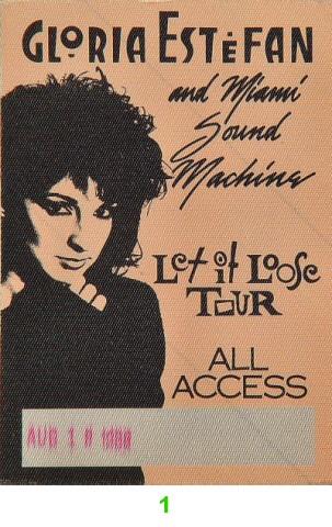 Gloria Estefan & Miami Sound Machine Backstage Pass