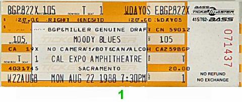 The Moody Blues Vintage Ticket