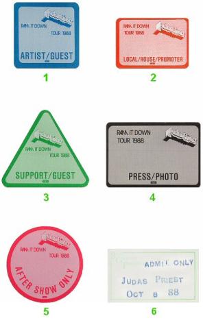 Judas Priest Backstage Pass