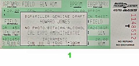 Howard Jones Vintage Ticket