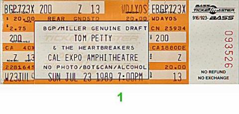 Tom Petty & the Heartbreakers Vintage Ticket