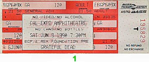 Rex Foundation Benefit Vintage Ticket