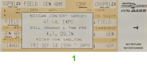 K.T. Oslin Vintage Ticket