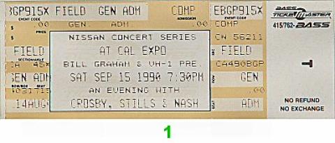 Crosby, Stills & Nash Vintage Ticket