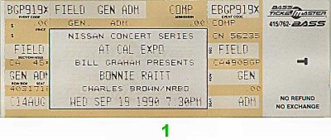 Bonnie Raitt Vintage Ticket