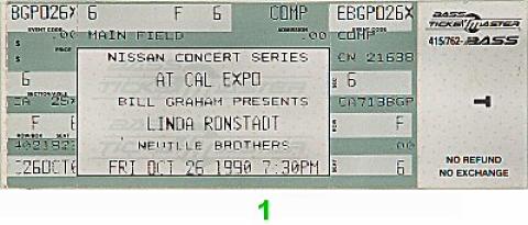 Linda Ronstadt Vintage Ticket