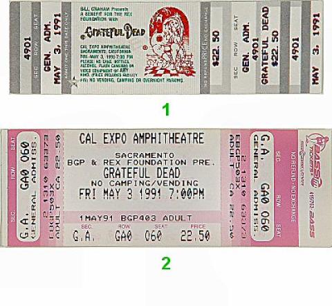 Rex Foundation Benefit Vintage Ticket