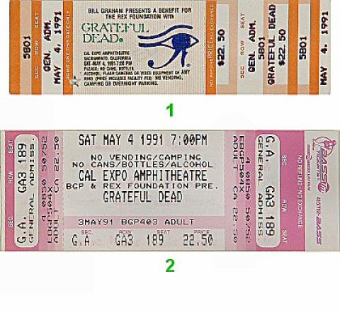 Rex Foundation Benefit Vintage Ticket