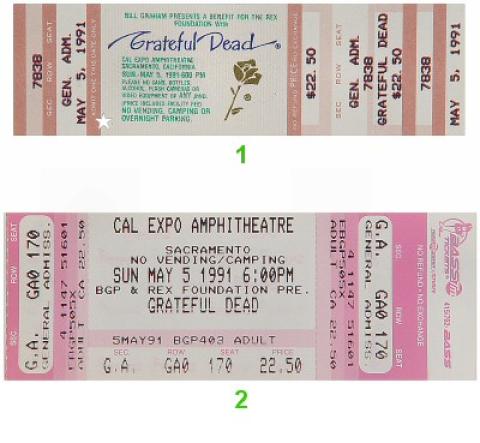 Rex Foundation Benefit Vintage Ticket