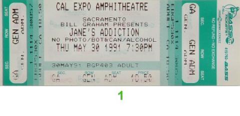 Jane's Addiction Vintage Ticket