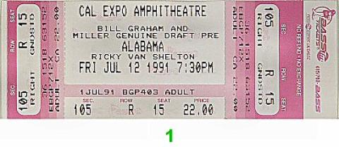Alabama Vintage Ticket