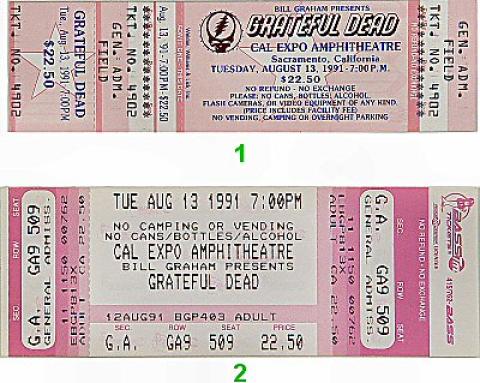 Grateful Dead Vintage Ticket