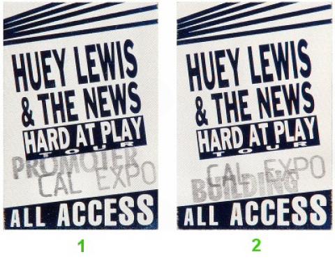 Huey Lewis & the News Backstage Pass