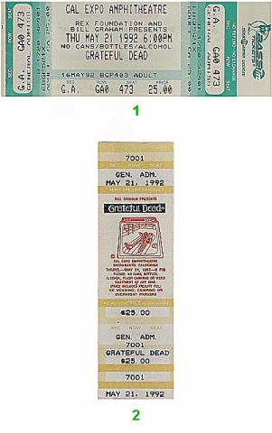 Grateful Dead Vintage Ticket