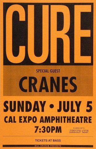 The Cure Vintage Concert Poster from Cal Expo Amphitheater, Jul 5