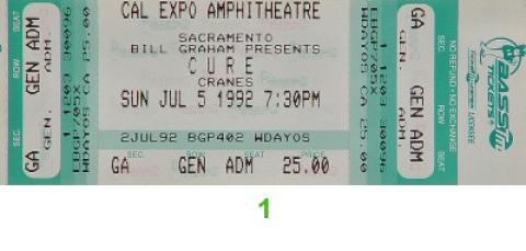The Cure Vintage Ticket