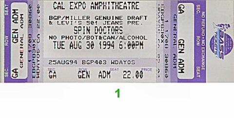 Spin Doctors Vintage Ticket