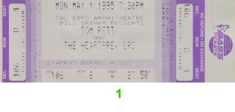 Tom Petty & the Heartbreakers Vintage Ticket