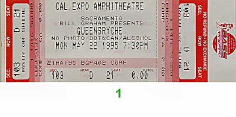 Queensryche Vintage Ticket