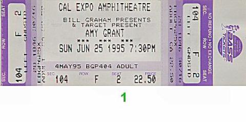 Amy Grant Vintage Ticket