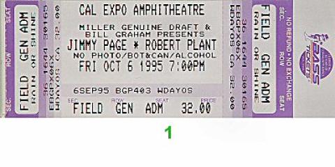 Jimmy Page Vintage Ticket