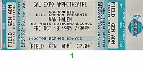 Van Halen Vintage Ticket