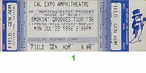Ziggy Marley & the Melody Makers Vintage Ticket
