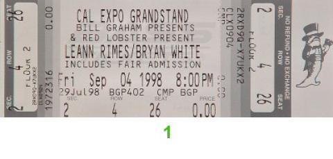 Leann Rimes Vintage Ticket
