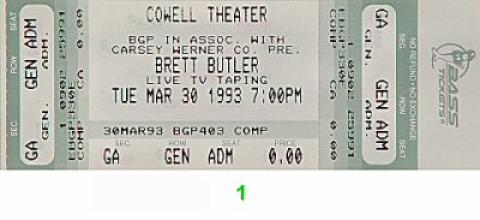 Brett Butler Vintage Ticket