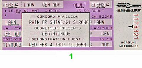 Deathtongue Vintage Ticket