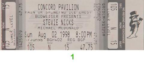 Stevie Nicks Vintage Ticket